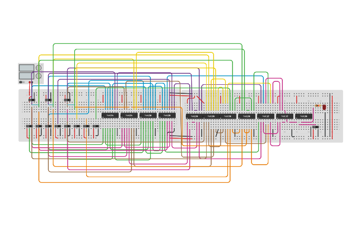 Circuit design 8x1 MUX - Tinkercad
