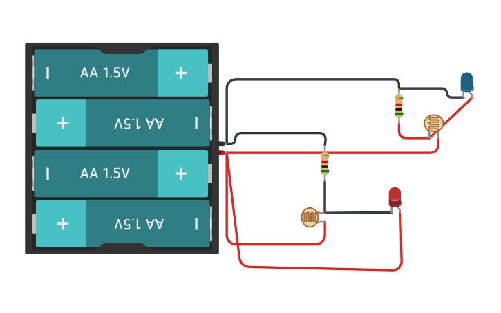 Circuit design fotoresistencia | Tinkercad