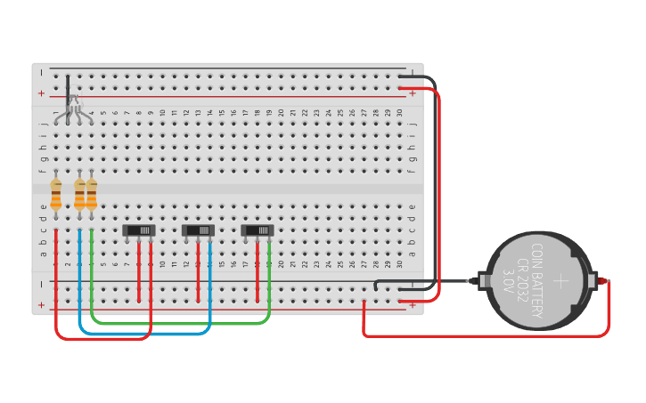 Circuit design RGB led slide switch - Tinkercad