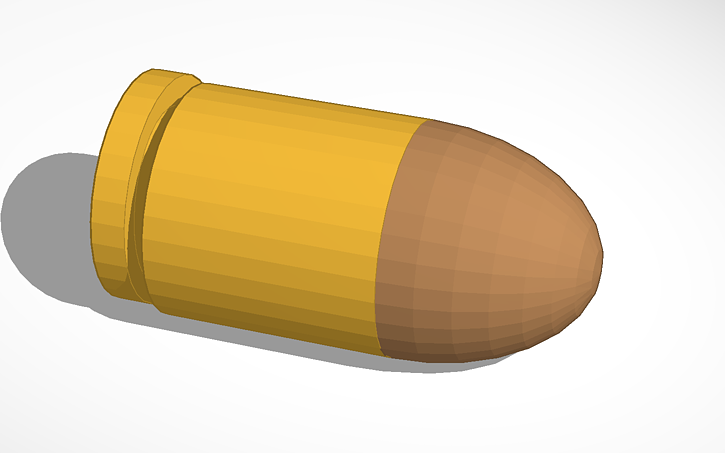 Solidworks Bullet Examples 3D design .9mm Bullet - Tinkercad