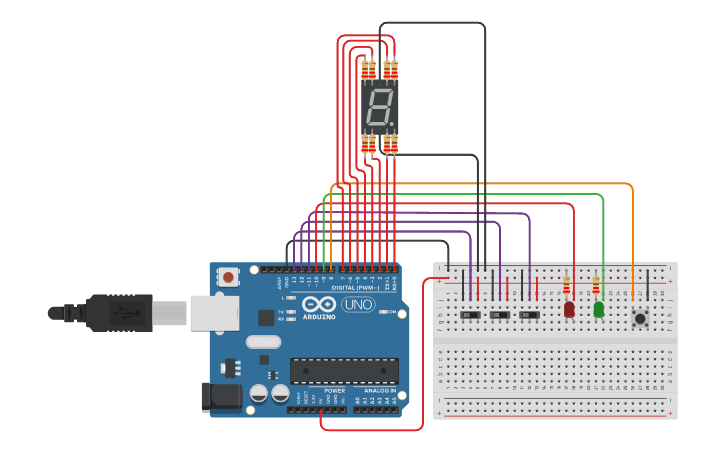 Circuit design Password with SlideSwitch - Tinkercad