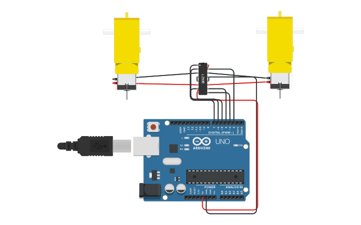 Circuit design Simulasi Pengendalian Motor DC dengan Arduino dan L293D ...
