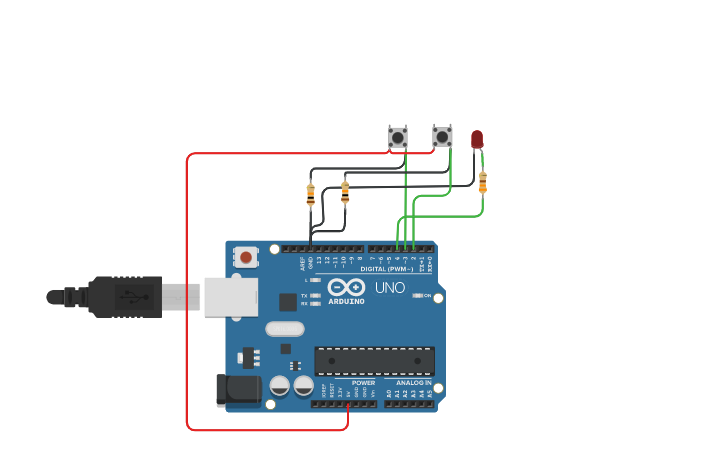 Circuit design button - Tinkercad