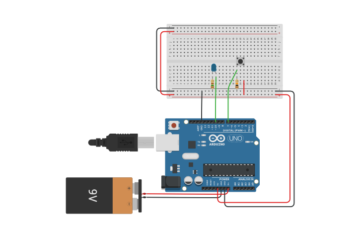 Circuit design montage_base_arduino_bp_led | Tinkercad