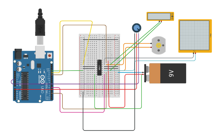 Circuit design Motor - Tinkercad