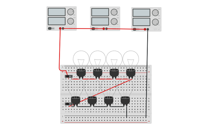 Circuit design PRACTICA DE CIRCUITO EN SERIE - Tinkercad