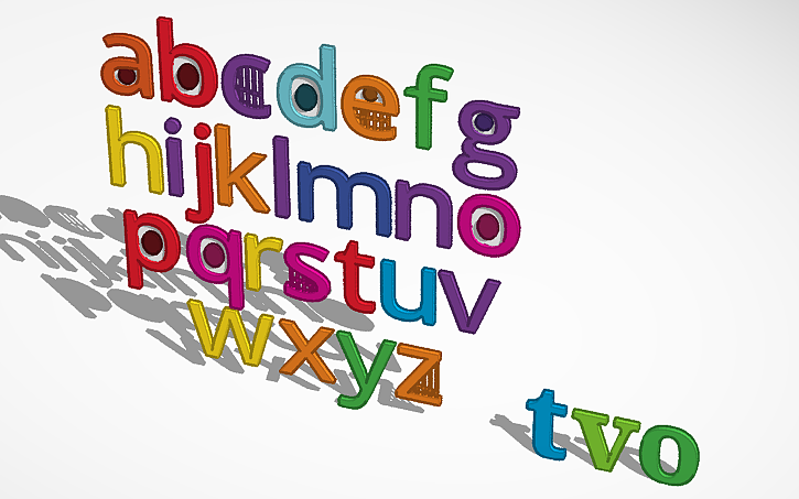 3D design TVOkids Alphabet - Tinkercad