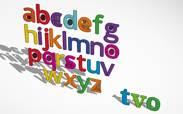 3D Design TVOkids Alphabet Tinkercad 3d-design-tvokids-alphabet-tinkercad