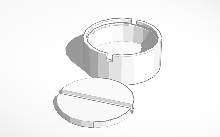 3D design locking container - Tinkercad