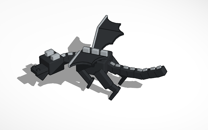 3D design mini minecraft enderdragon - Tinkercad