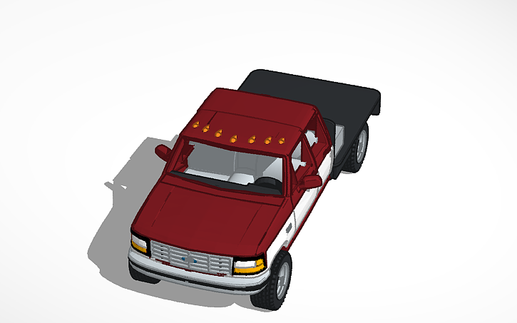 3D design F-250 OBS flatbed - Tinkercad