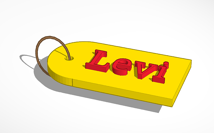 3D design key chain - Tinkercad