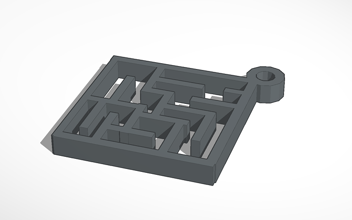 3D design Maze Runner Charm - Tinkercad