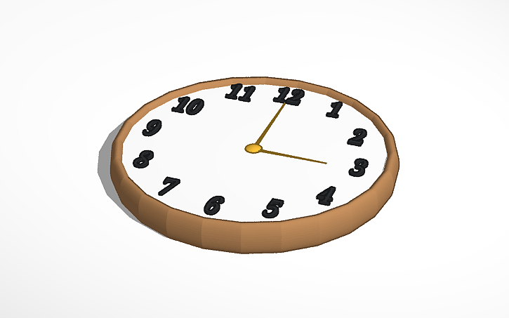 3D design Clock - Tinkercad