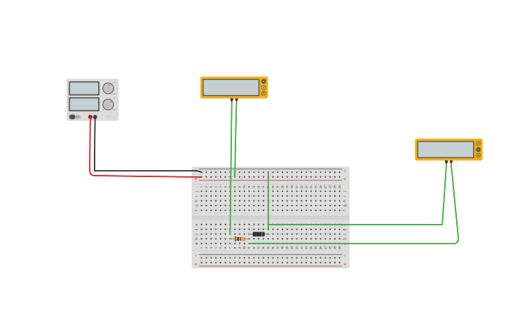 Circuit design Forward Biased | Tinkercad