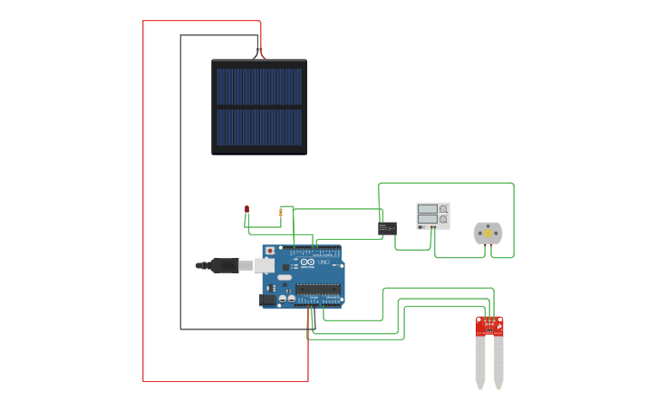 Circuit design Automatic Plant Watering System using Arduino - Tinkercad