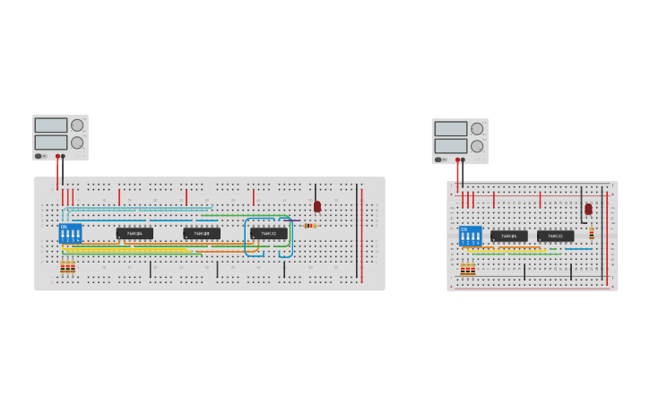 Circuit design ACTIVITY 3 SIMPLIFICATION OF BOOLEAN FUNCTION - Tinkercad image.