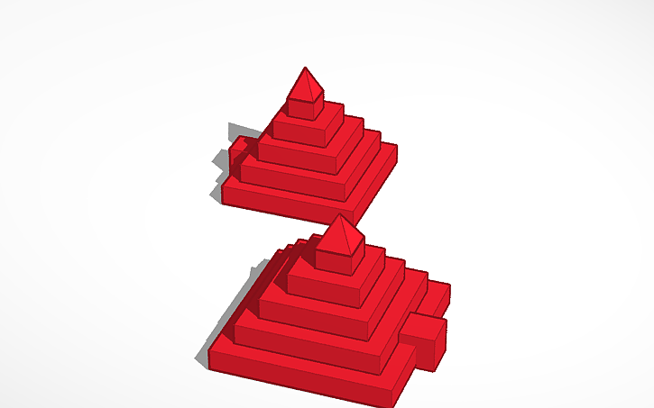 3D design Step Pyramid - Tinkercad