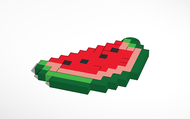 3D design Minecraft Watermelon - Tinkercad