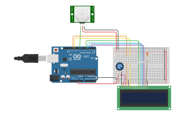 Circuit design Infrared Object Counter - Tinkercad