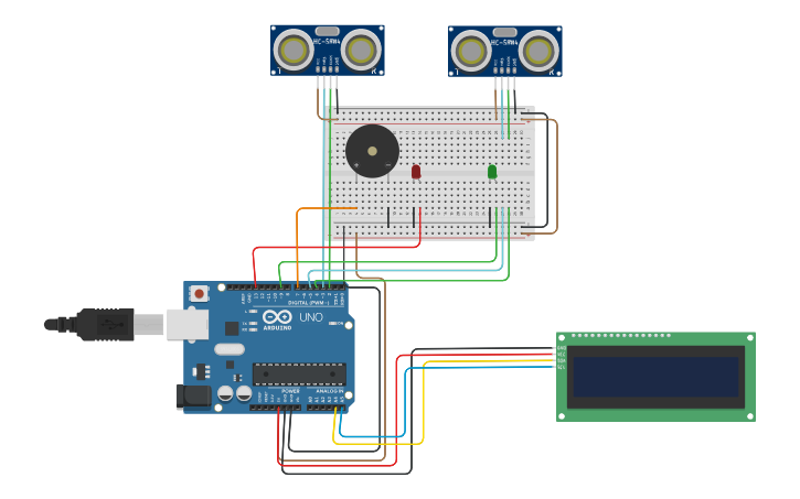Circuit design Speed Sensor - Tinkercad
