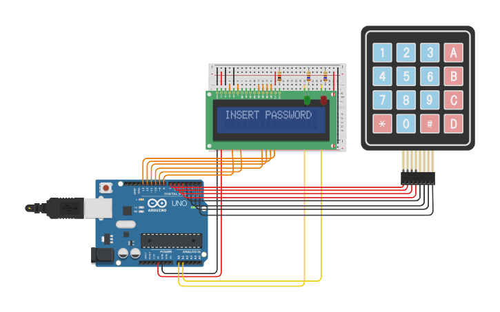 Circuit design Final Version of the Keypad Project-V2 | Tinkercad