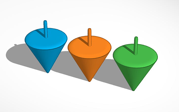 3D Design 3D Printable Spinning Top Tinkercad