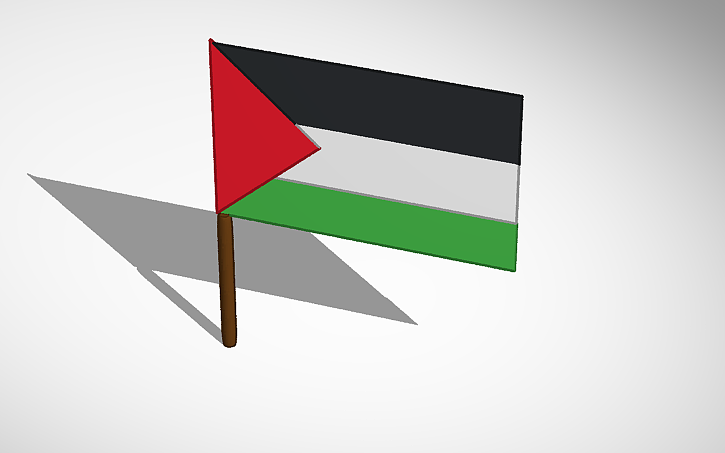 3D design Copy of Copy of Palestine flag - Tinkercad