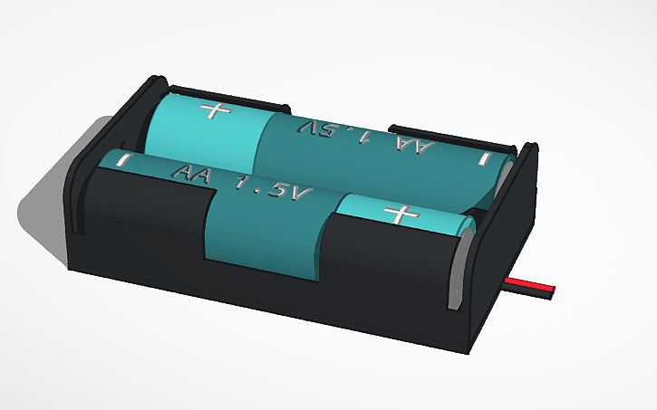 3D design Battery holder - Tinkercad