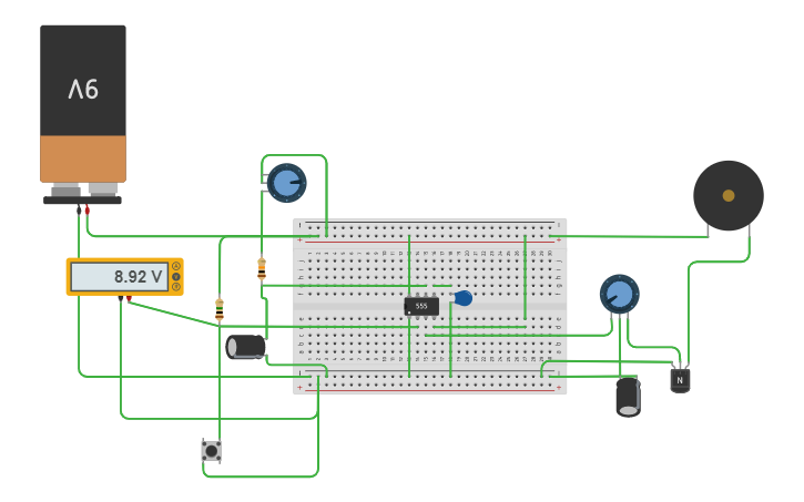 Circuit design Door Knob Alarm - Tinkercad