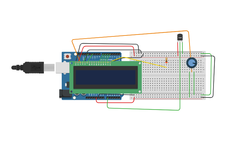 Circuit design temperature - Tinkercad