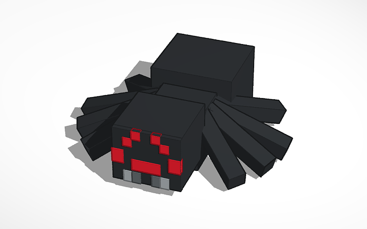 3d Design The Minecraft Spider Tinkercad 