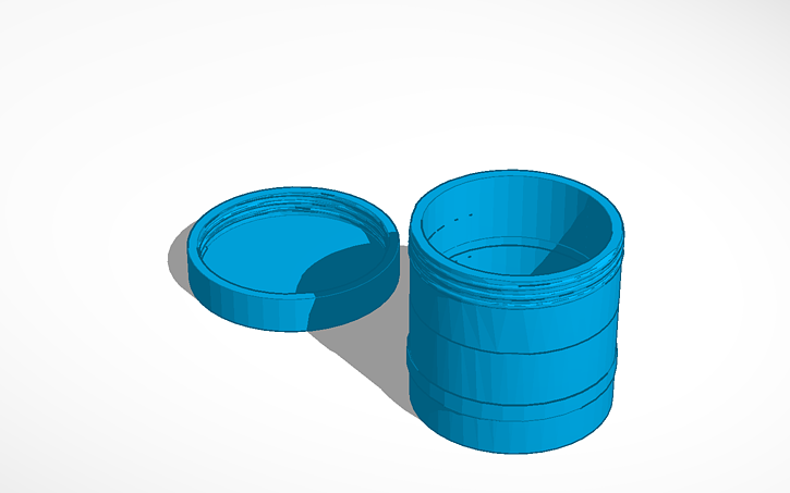 3D design Threaded Container IMPROVED FINAL - Tinkercad