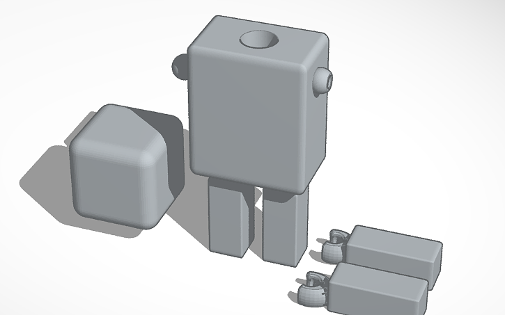 3d design movable robot tinkercad