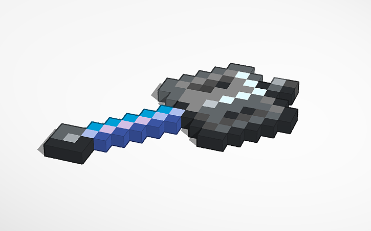 3D design Minecraft Mace - Tinkercad