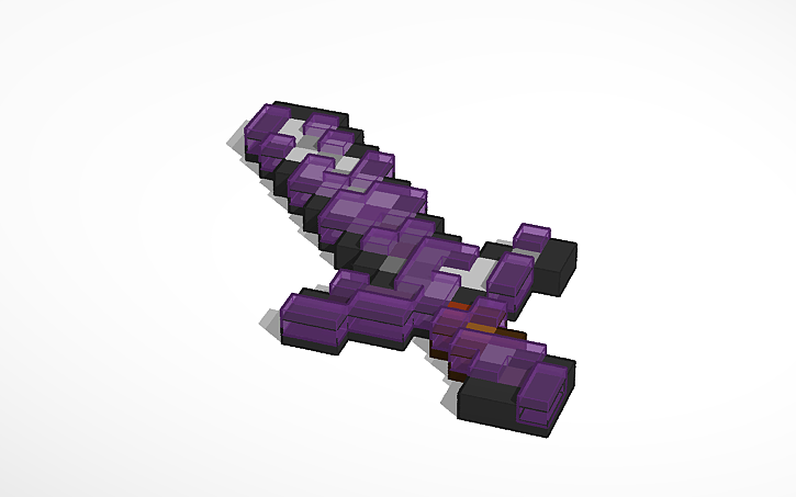 3D design Enchanted Minecraft Netherite Sword - Tinkercad