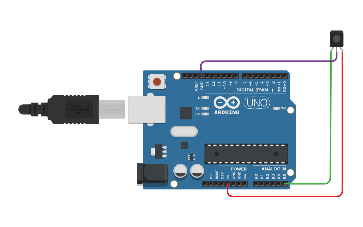 Circuit design IR SENSOR - Tinkercad