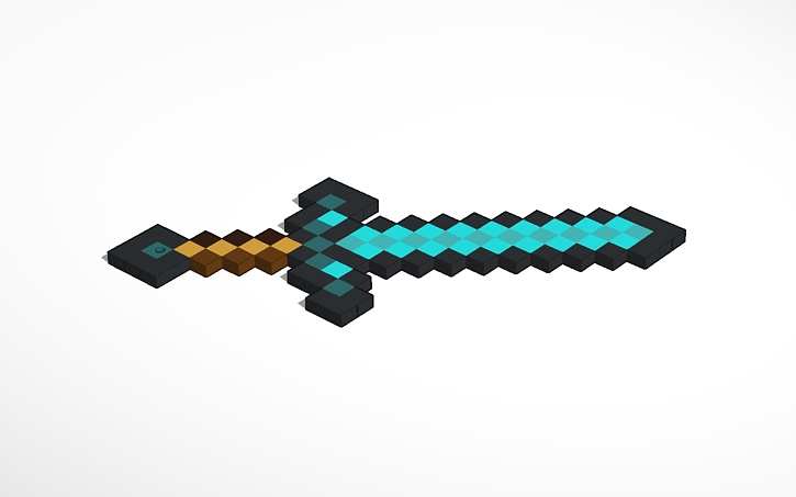 How to make a Minecraft Diamond Sword (Tinkercad Tutorial) : r/tinkercad