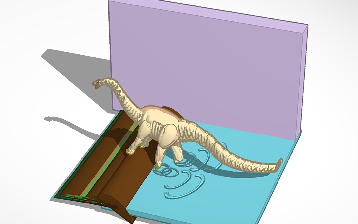 3D design Diplodocus Research - Tinkercad