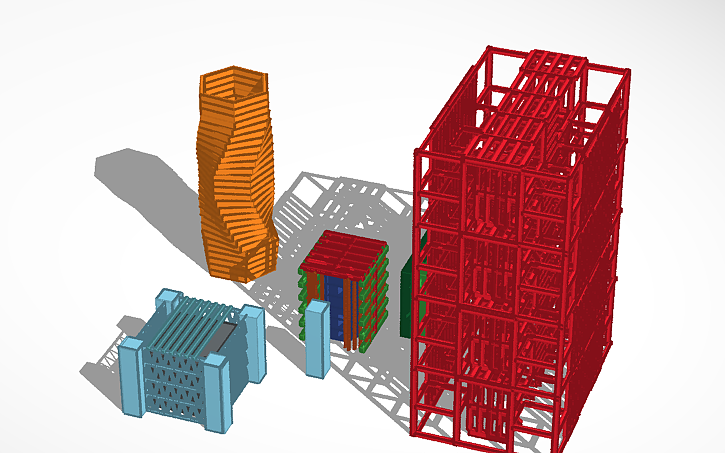 3D design Buildings - Tinkercad