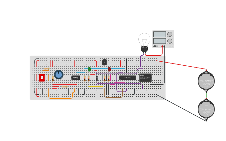 Circuit design Clap Sensor without Microcontroller - Tinkercad