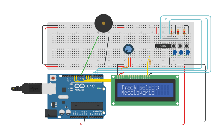 Circuit design Music Box | Tinkercad