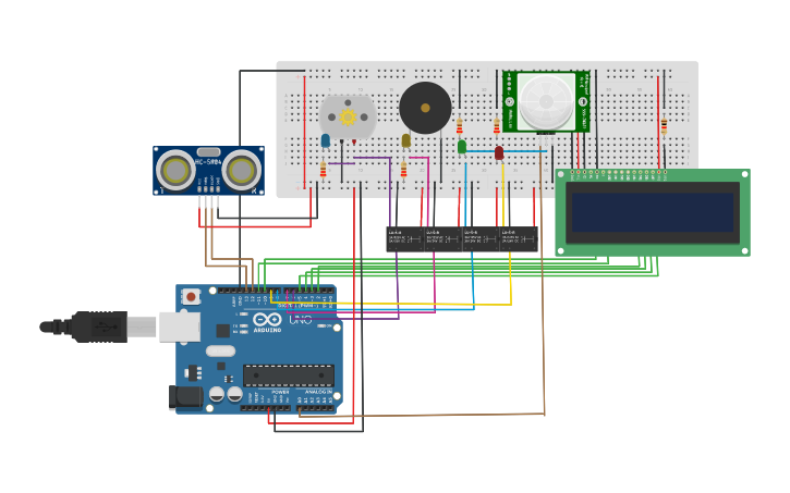 Circuit design Activity 6.1 Sonar Sensor - Tinkercad