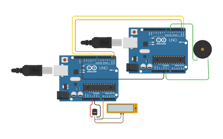 Circuit design UART Communication - Tinkercad