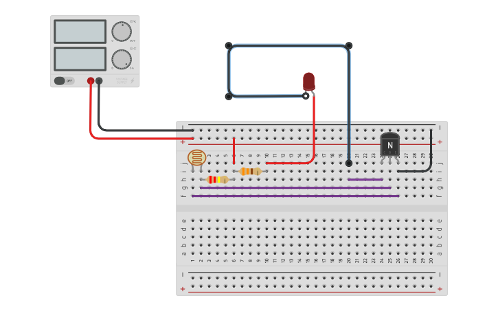 Circuit design Automatic Night Light - Tinkercad