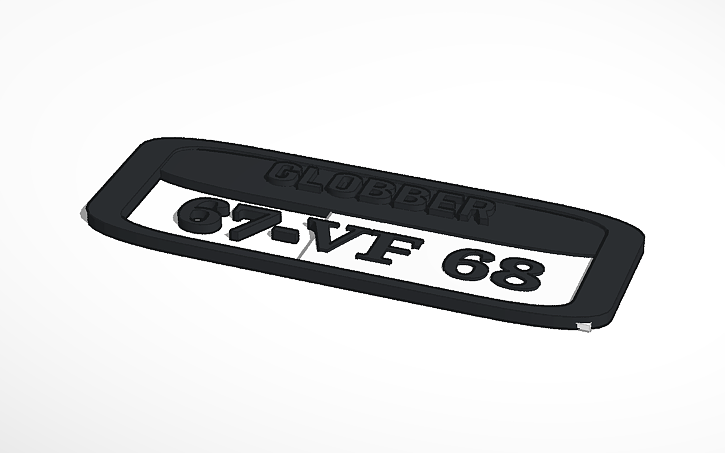 3D design Number Plate - Tinkercad