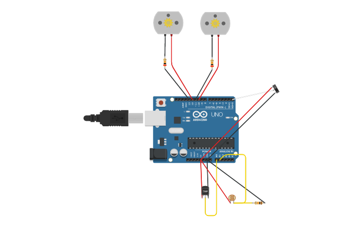Circuit design Example Code For Mechanical | Tinkercad