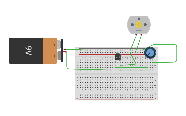 Circuit design Easy speed controller - Tinkercad