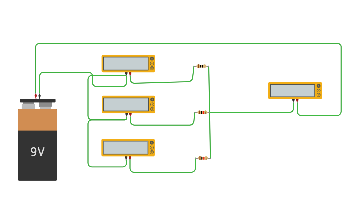 Circuit design KCL | Tinkercad