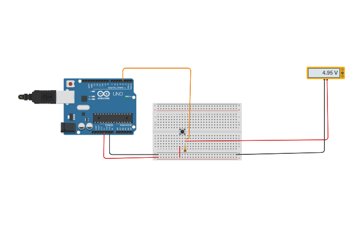 Circuit design Circuito Arduino Botão Pull up | Tinkercad